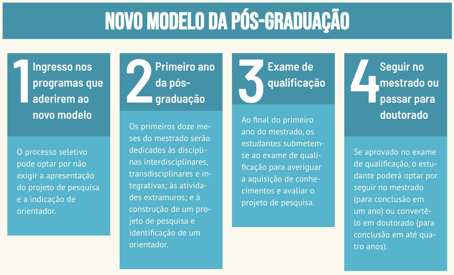 Imagem gráfica mostra o novo modelo da pós-graduação