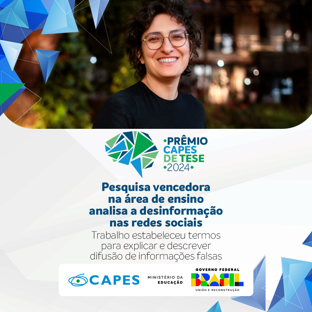 Foto da Gabriela Pivaro, ganhadora do prêmio Capes 2024 na área de ensino