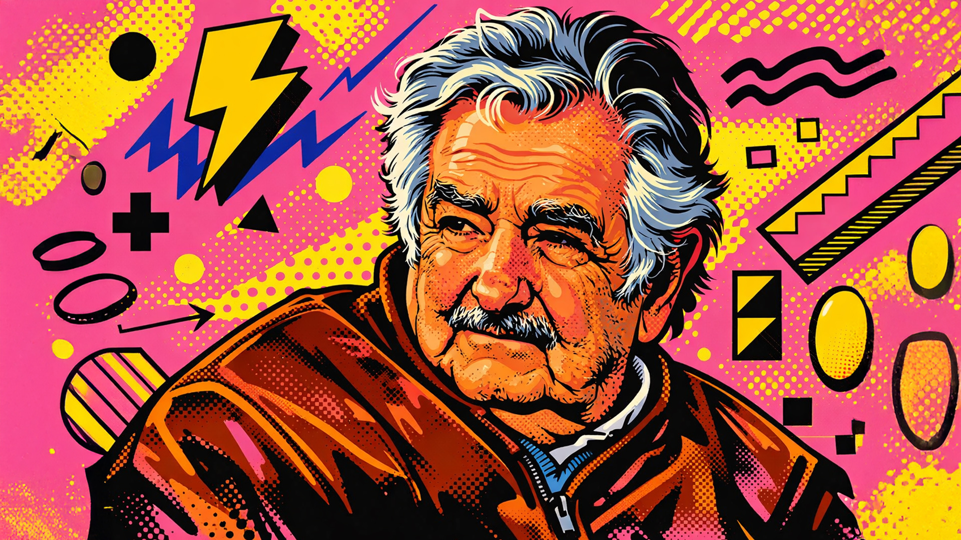 Ilustração pop art de Pepe Mujica