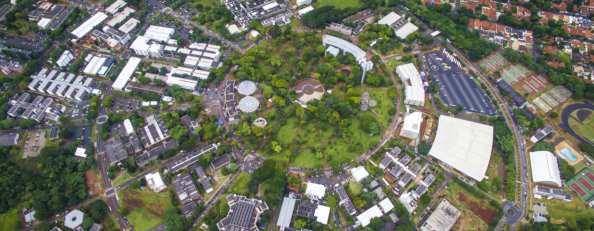 Vista aérea do campus de barão geraldo